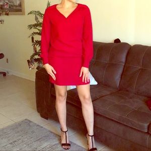 Red long sleeve dress SMALL